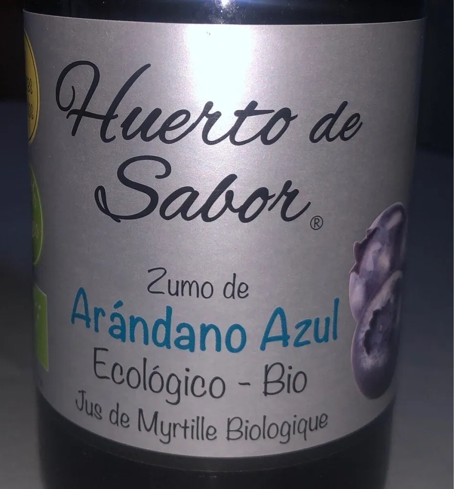 Zumo de arandano azul