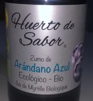 Zumo de arandano azul