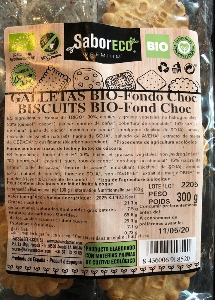 Biscuits BIO-Fond Choc