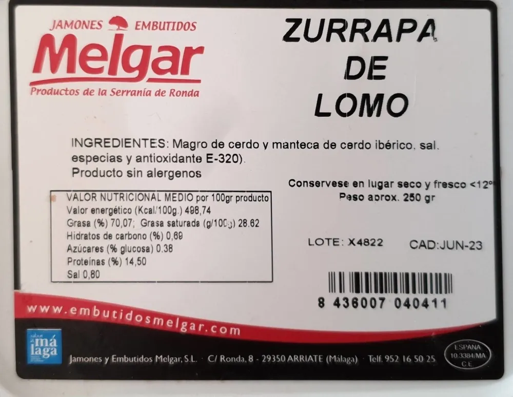 Zurrapa de lomo