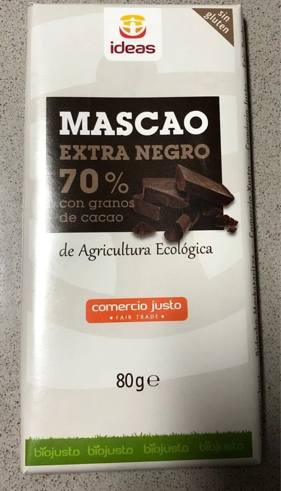 Mascao, chocolate extra negro 70%