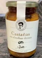 Castañas en almíbar denso