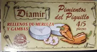Pimientos de piquillo rellenos de merluza y gambas