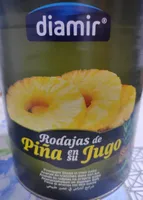 Rodajas de piña en su jugo