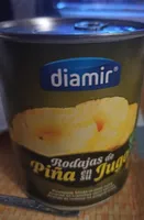 Rodaja de piña en su jugo