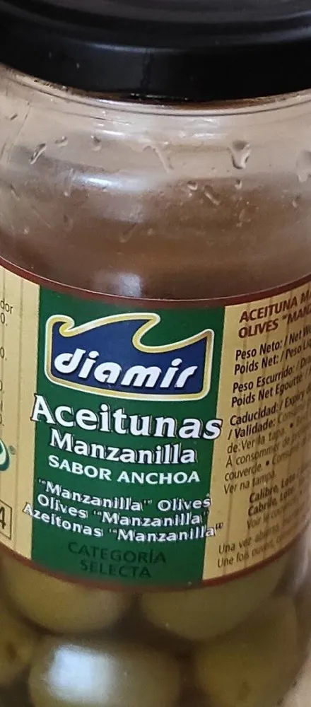 Aceitunas manzanilla sabor anchoa