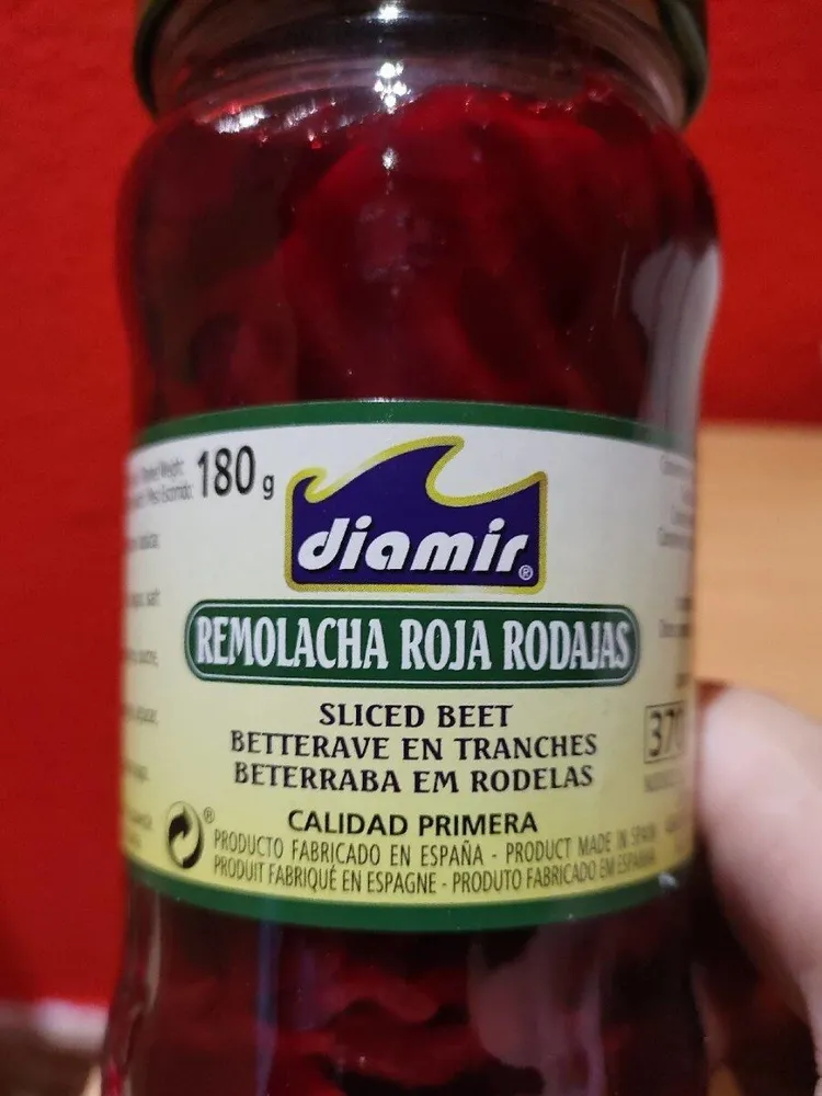 Remolacha roja rodajas