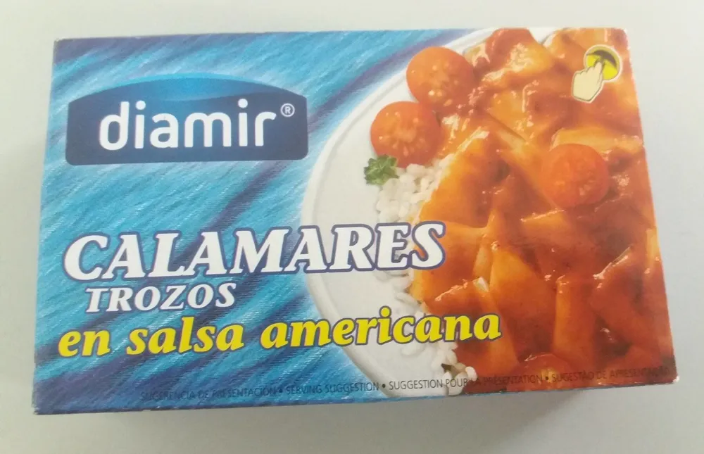 Calamares (trozos) en salsa americana