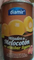 Mitades de melocotón en almíbar ligero