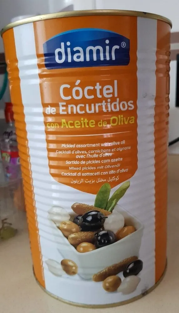 Coctel de encurtidos con aceite de oliva
