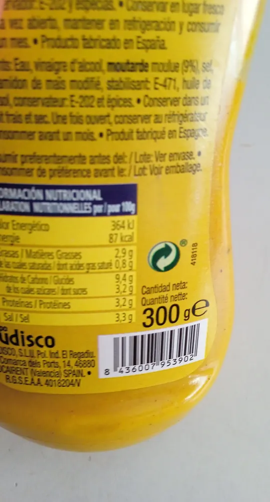 Mostaza 300 GR Top JJJ