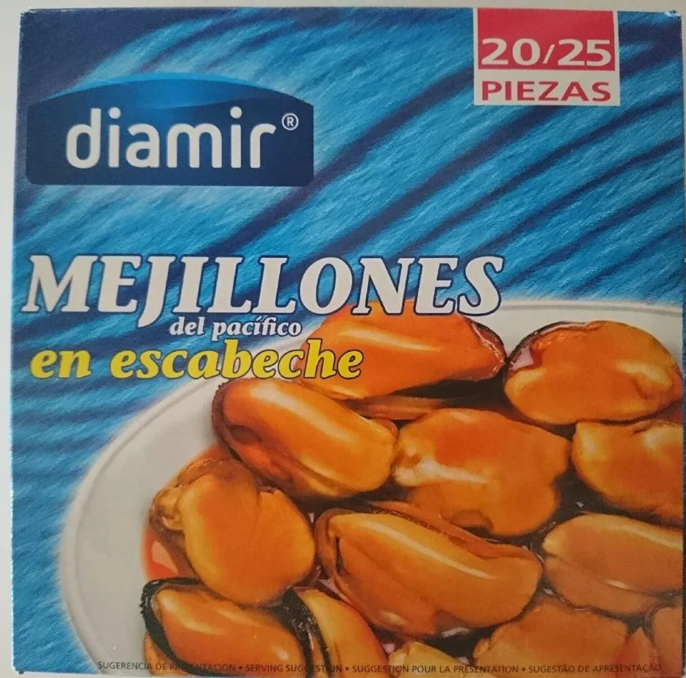 Mejillones del pacífico en escabeche