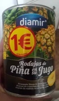 Rodajas de piña en su jugo