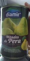 Mitades de pera en almíbar ligero