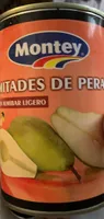 mitades de pera en almíbar ligero