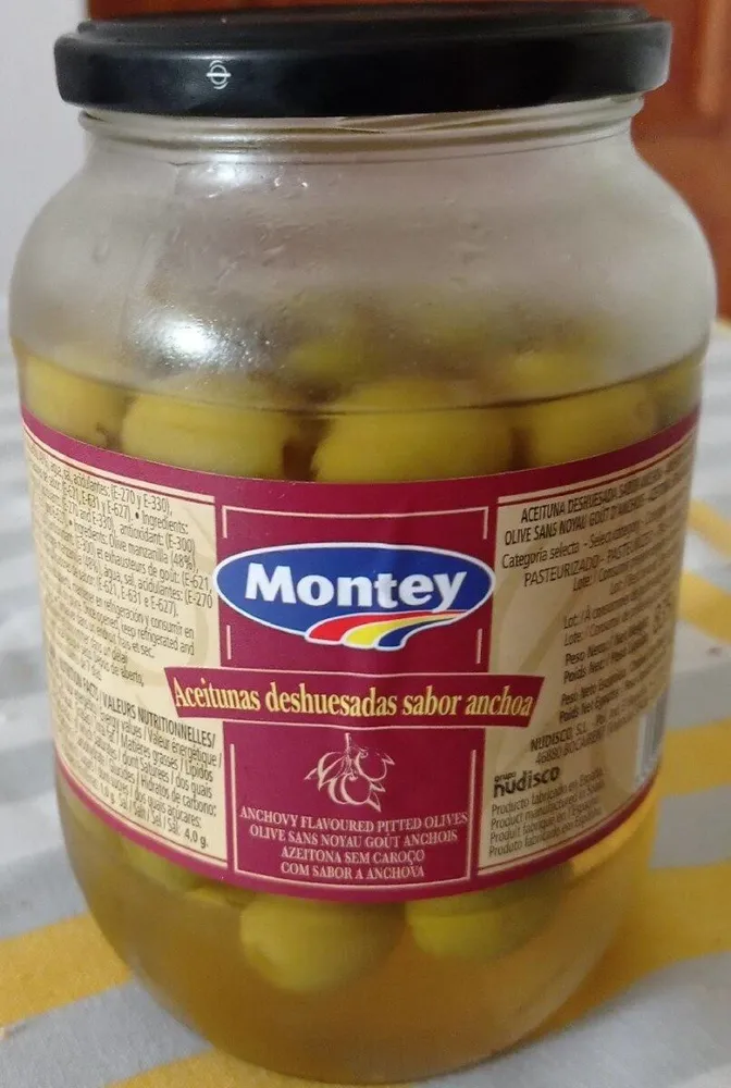 Aceitunas deshuesadas sabor anchoa