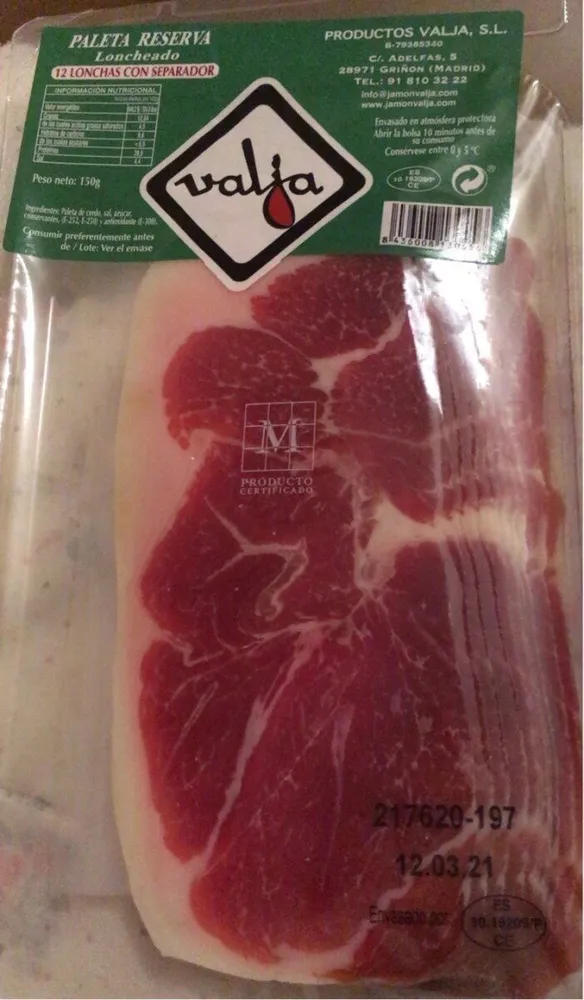 Paleta reserva loncheada