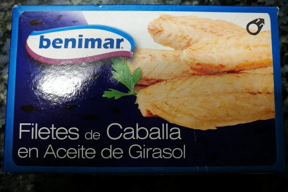 Filetes de caballa en aceite de girasol