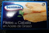 Filetes de caballa en aceite de girasol