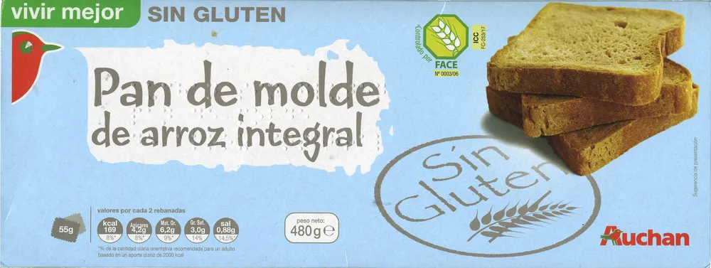 Pan de molde sin gluten