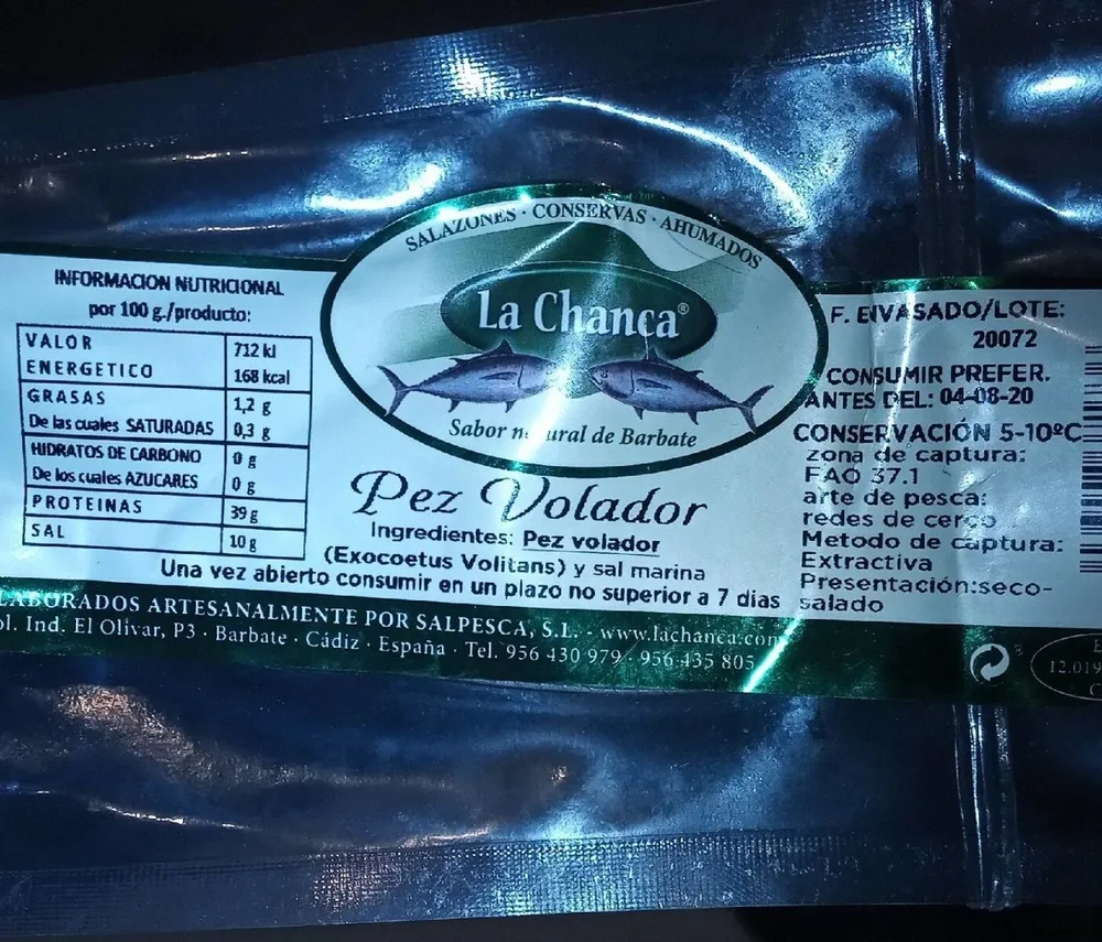 Pez volador en salazon