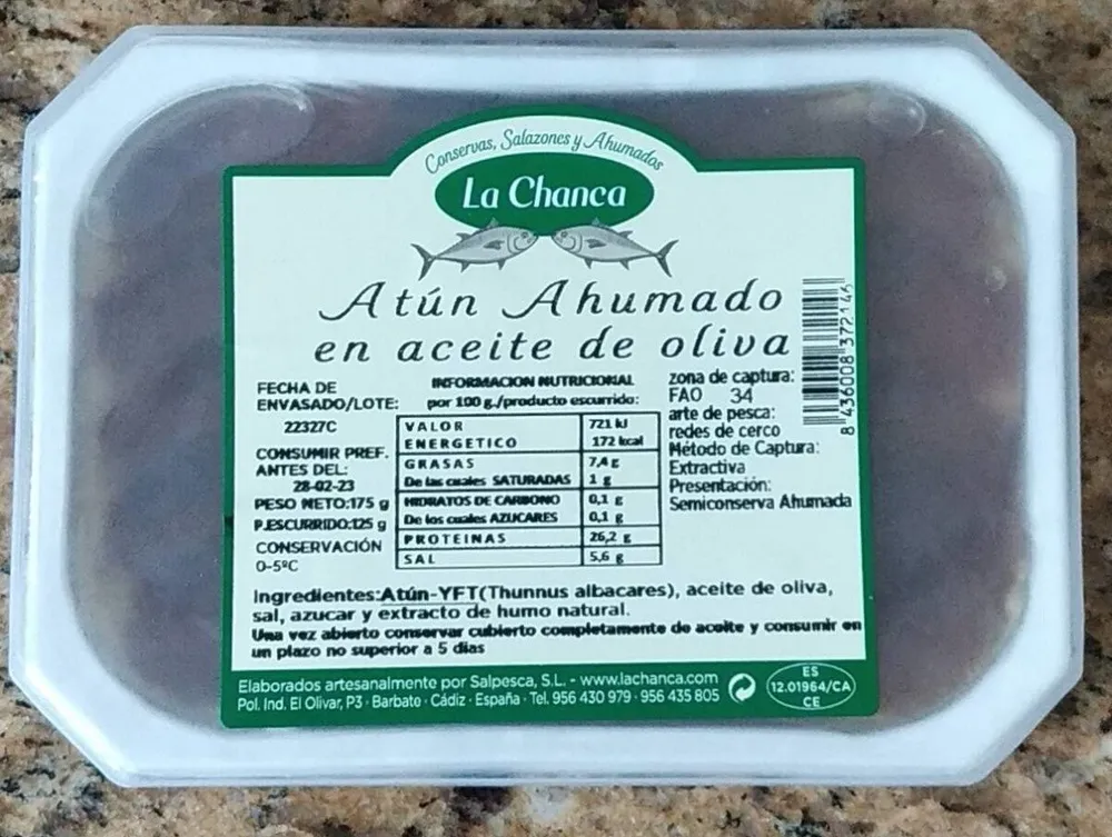 Atún ahumado en aceite de oliva