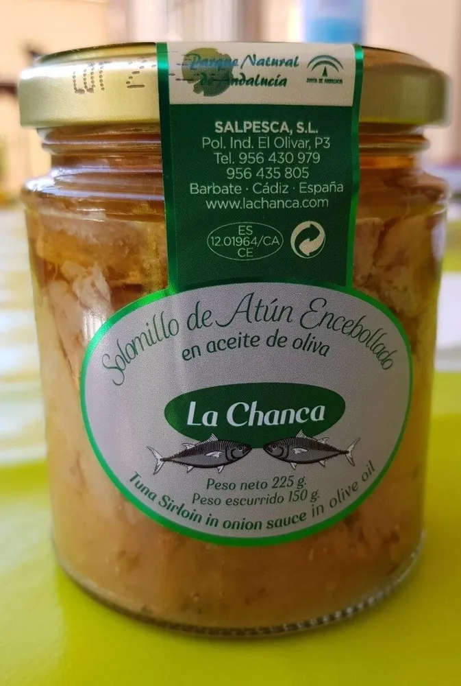 Solomillo de Atun Encebollado en Aceite de Oliva