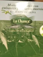 Morrillo de atun con guisantes y pimiento morrón