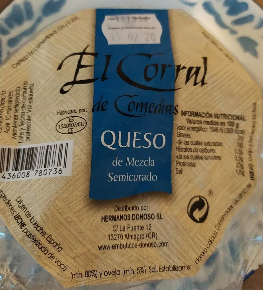 queso mezcla semicurado