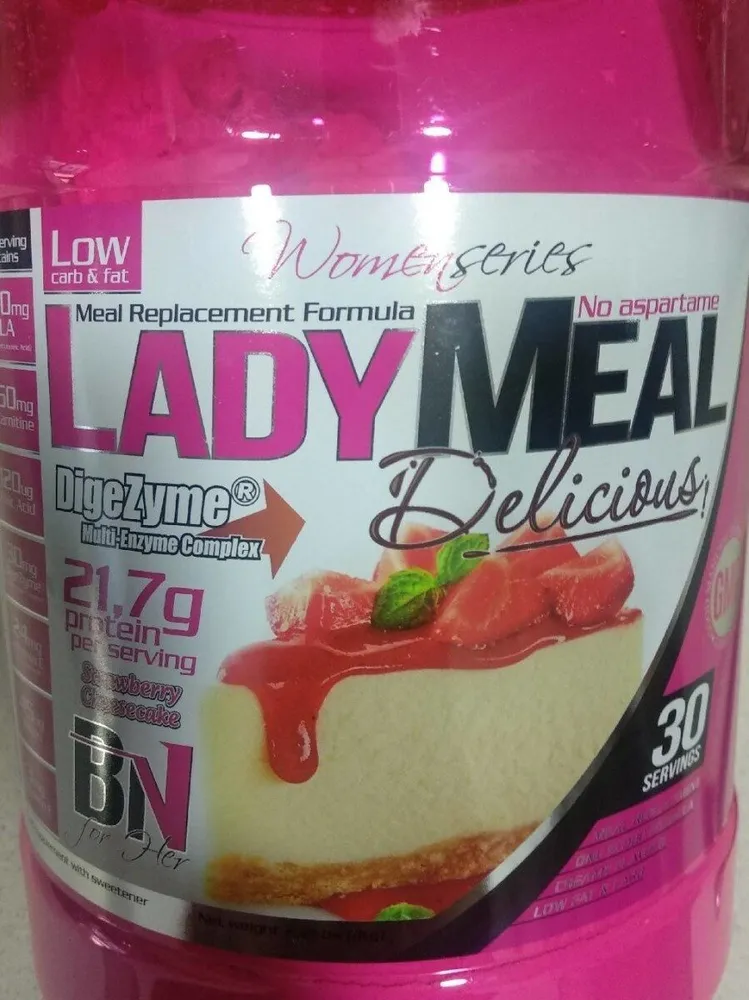 Lady meal strawberry cheesecake