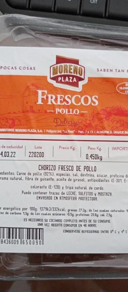 CHORIZO DE POLLO