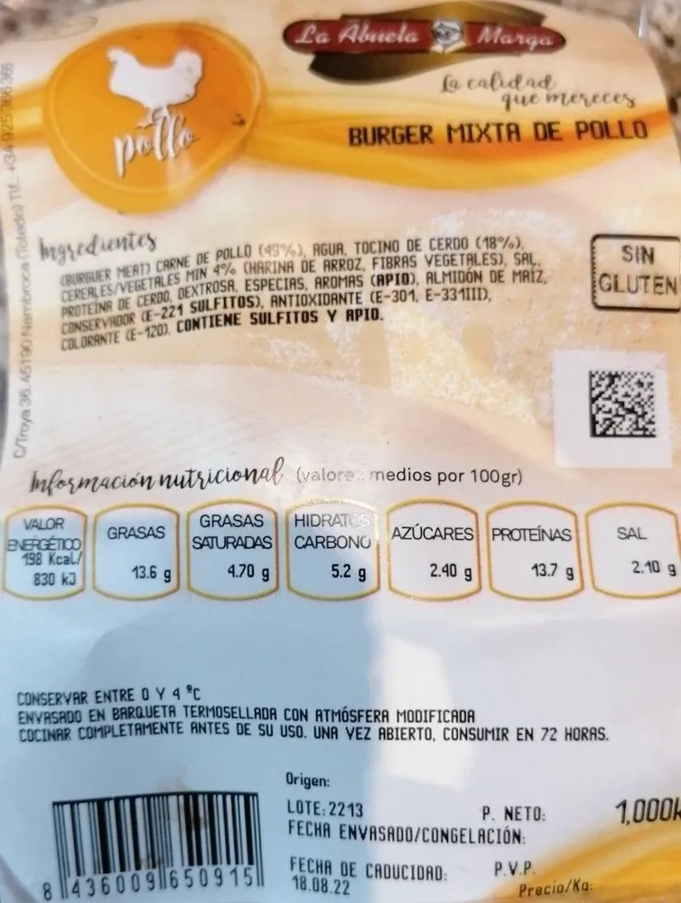 Burger Mixta de Pollo