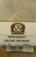 Croissants relleno de cacao nevado