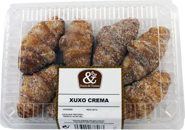 Xuxos de azúcar rellenos de crema