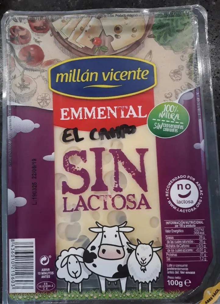 Emmental sin lactosa