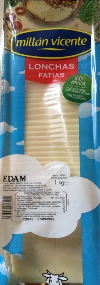 Lonchas queso edam