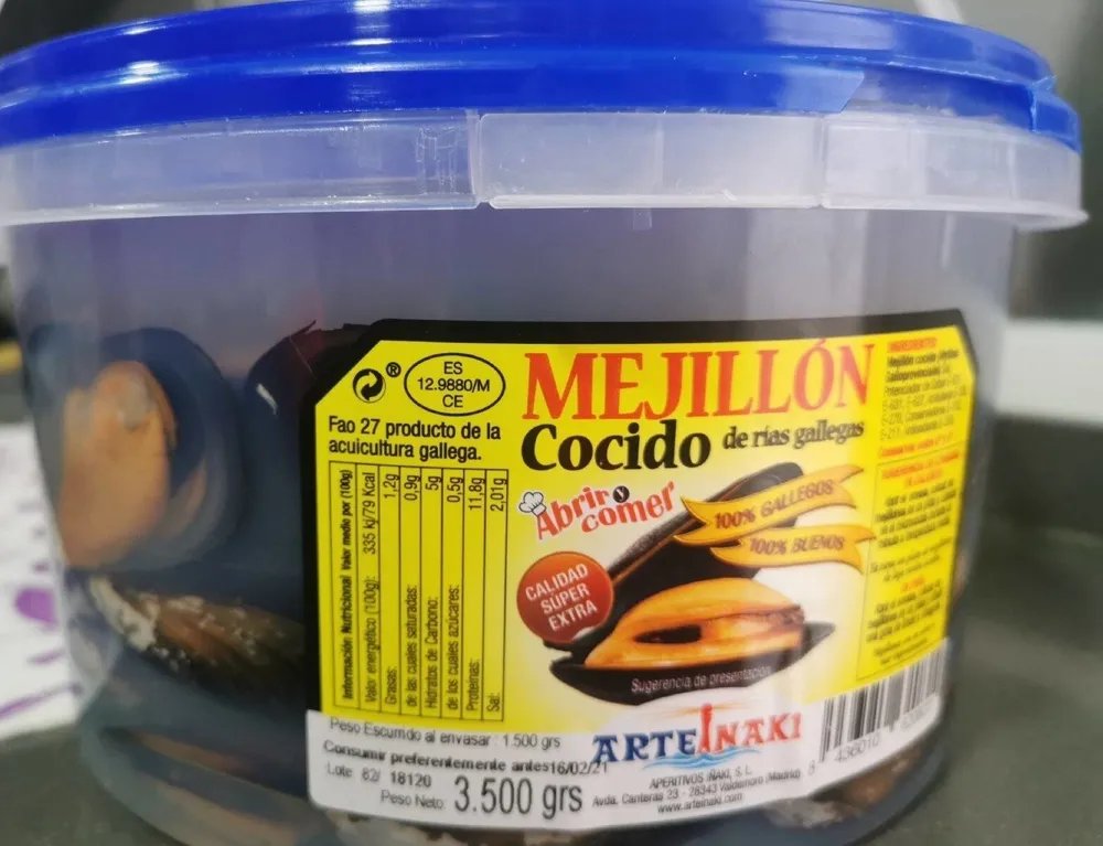 Mejillón cocido