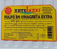 Pulpo en vinagreta Extra