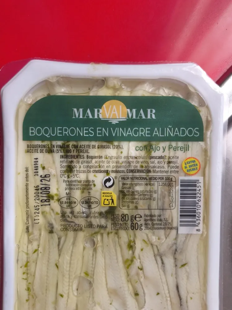 Boquerones En Vinagre Aliñados