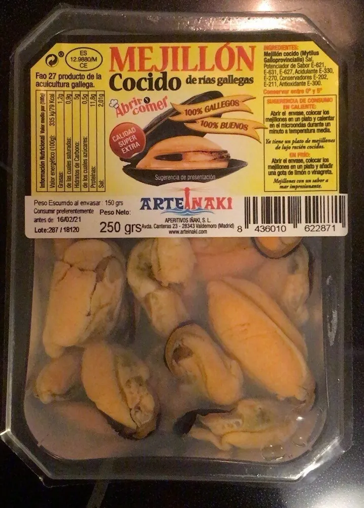 Mejillón cocido