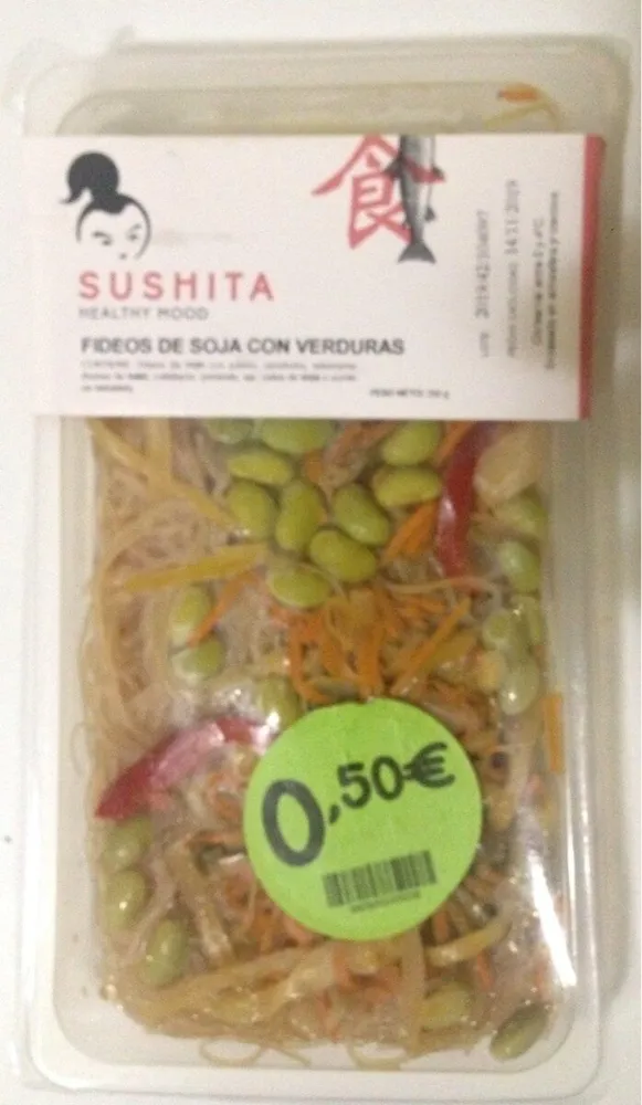 Fideos de soja con verduras