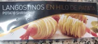 Langostinos en hilo de patata