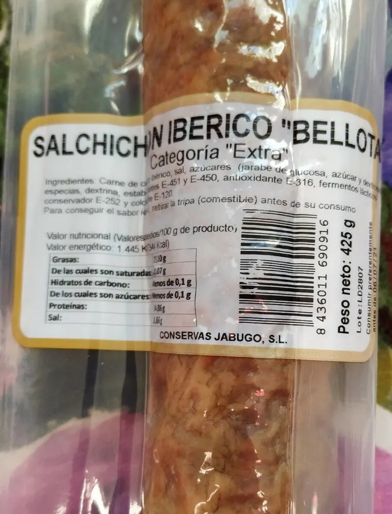 Salchichón. Ibérico bellota