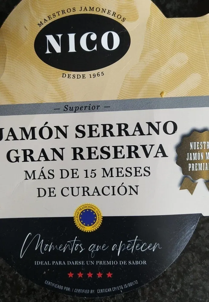 Jamón Serrano Gran reserva