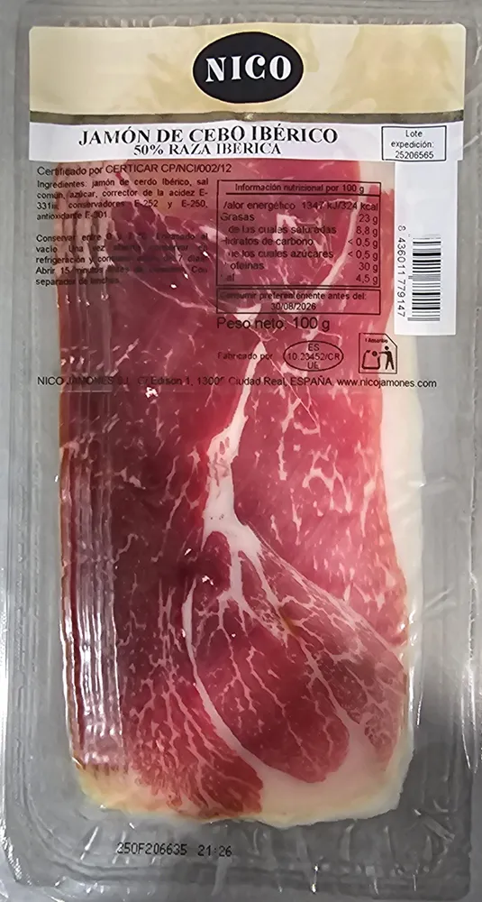 Jamón de cebo ibérico 50%