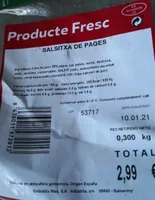 Salsitxa de pages