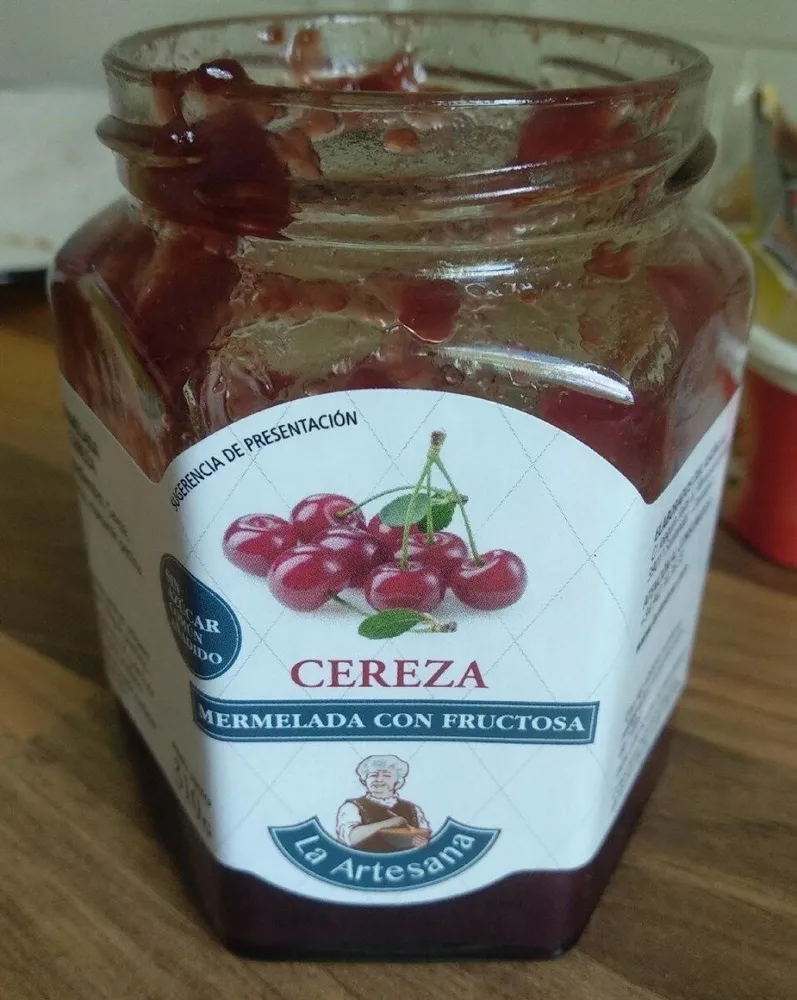 Mermelada de cereza con fructosa
