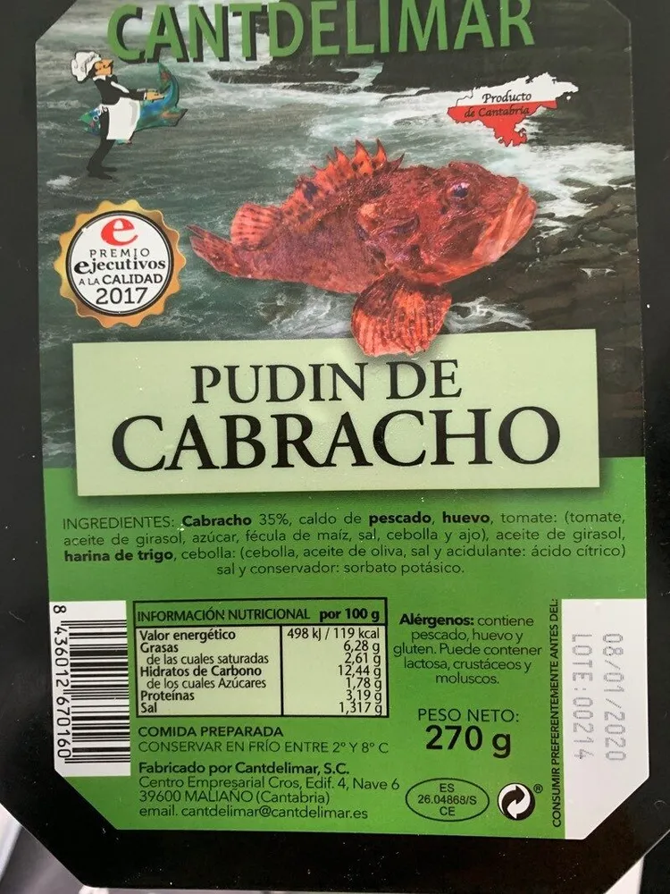 Pudin de Cabracho