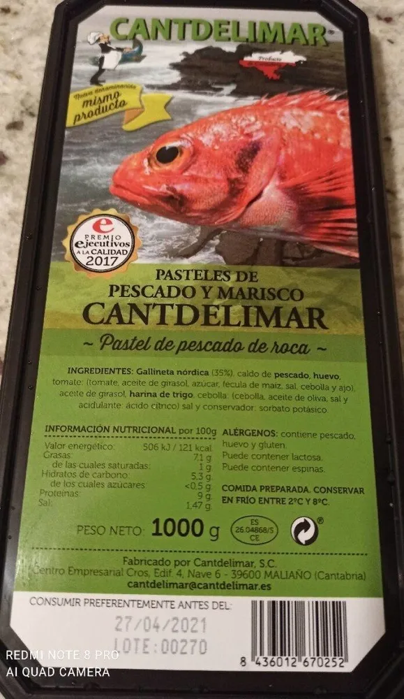 Pudin de cabracho
