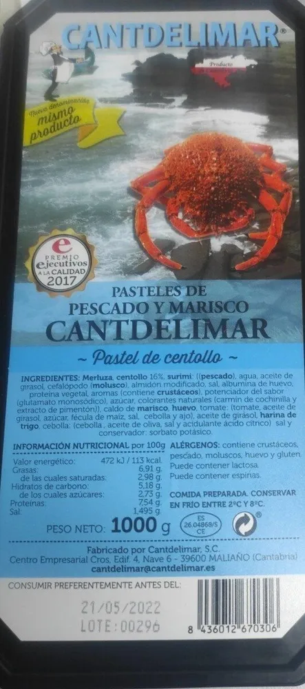 Pastel de centollo
